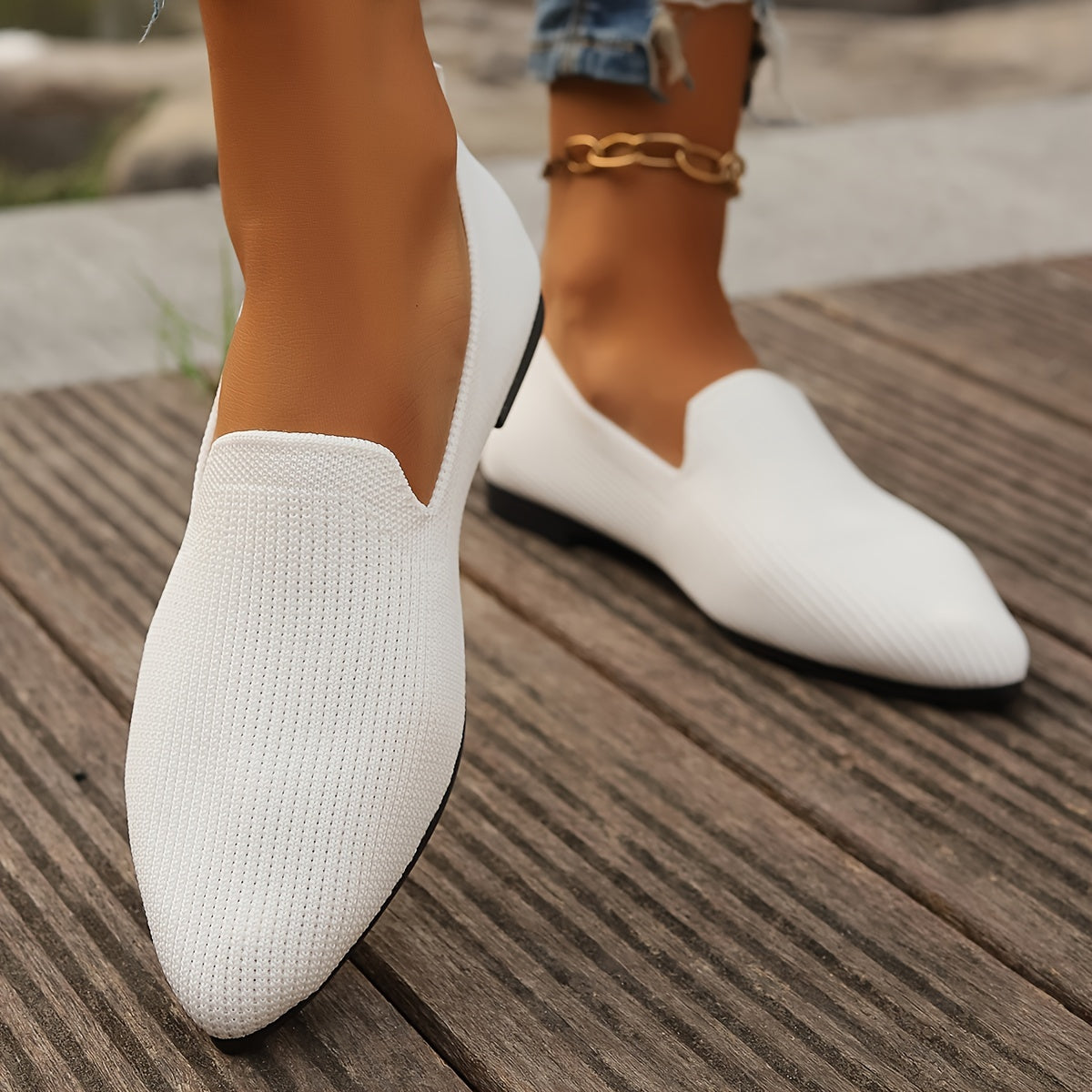 Sorella | Knitted Flat Loafers for Women 6