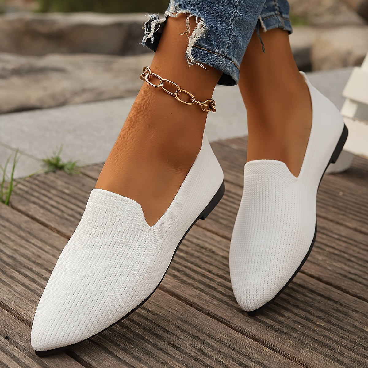 Sorella | Knitted Flat Loafers for Women 7