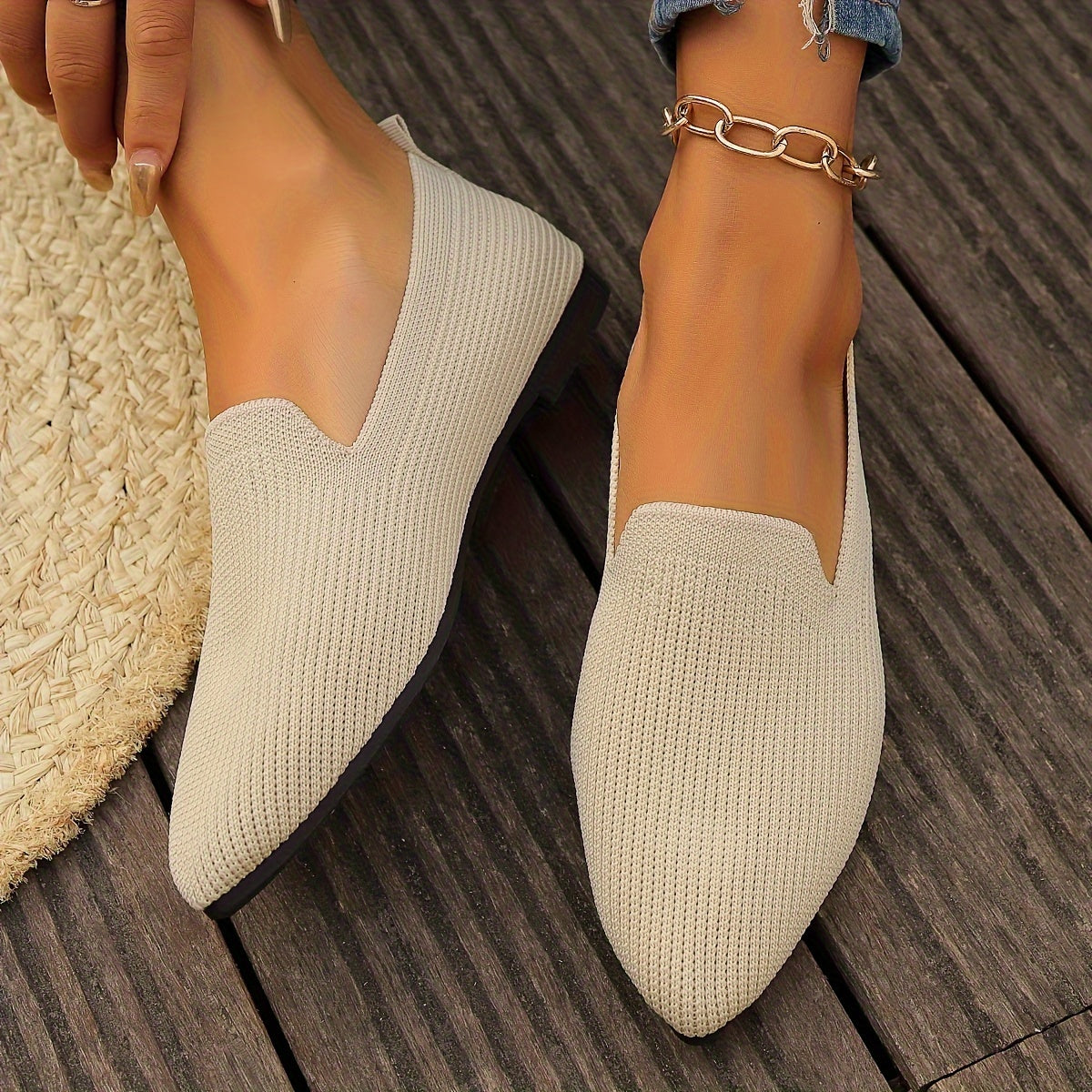 Sorella | Knitted Flat Loafers for Women 8
