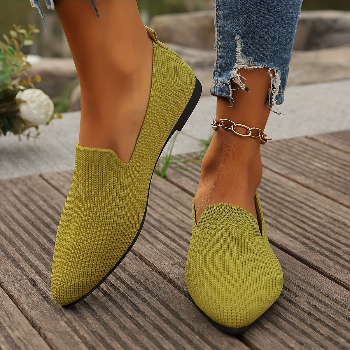 Sorella | Knitted Flat Loafers for Women 9