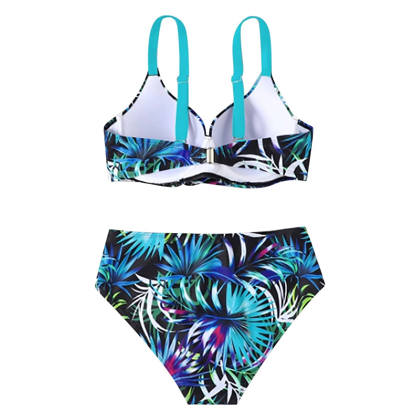 TALIA | Bikini Set with Leaf Print and High Waist 2