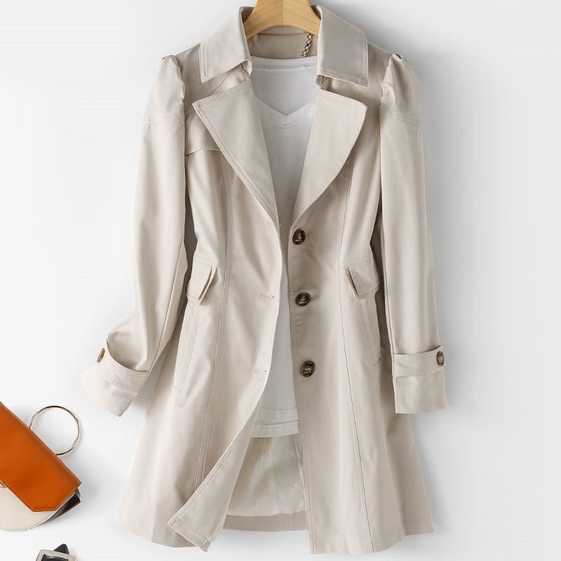 Tina Women's Trench Coat | Classic Double Button Design 0