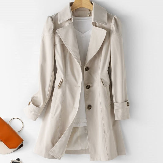 Tina Women's Trench Coat | Classic Double Button Design 0