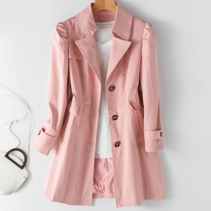 Tina Women's Trench Coat | Classic Double Button Design 3
