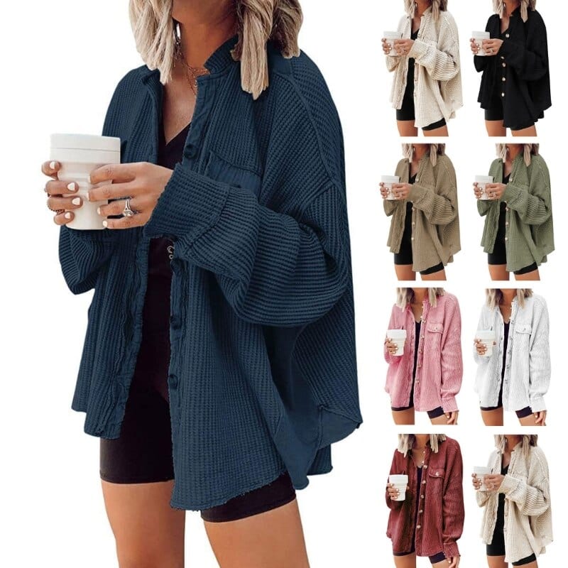 Trendy women's corduroy button-down coat | Elegant coat for casual and business looks 5