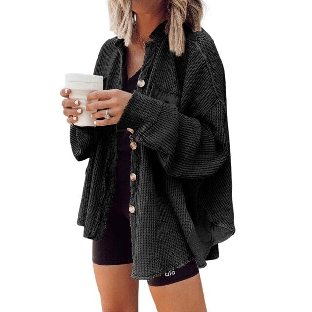 Trendy women's corduroy button-down coat | Elegant coat for casual and business looks 6
