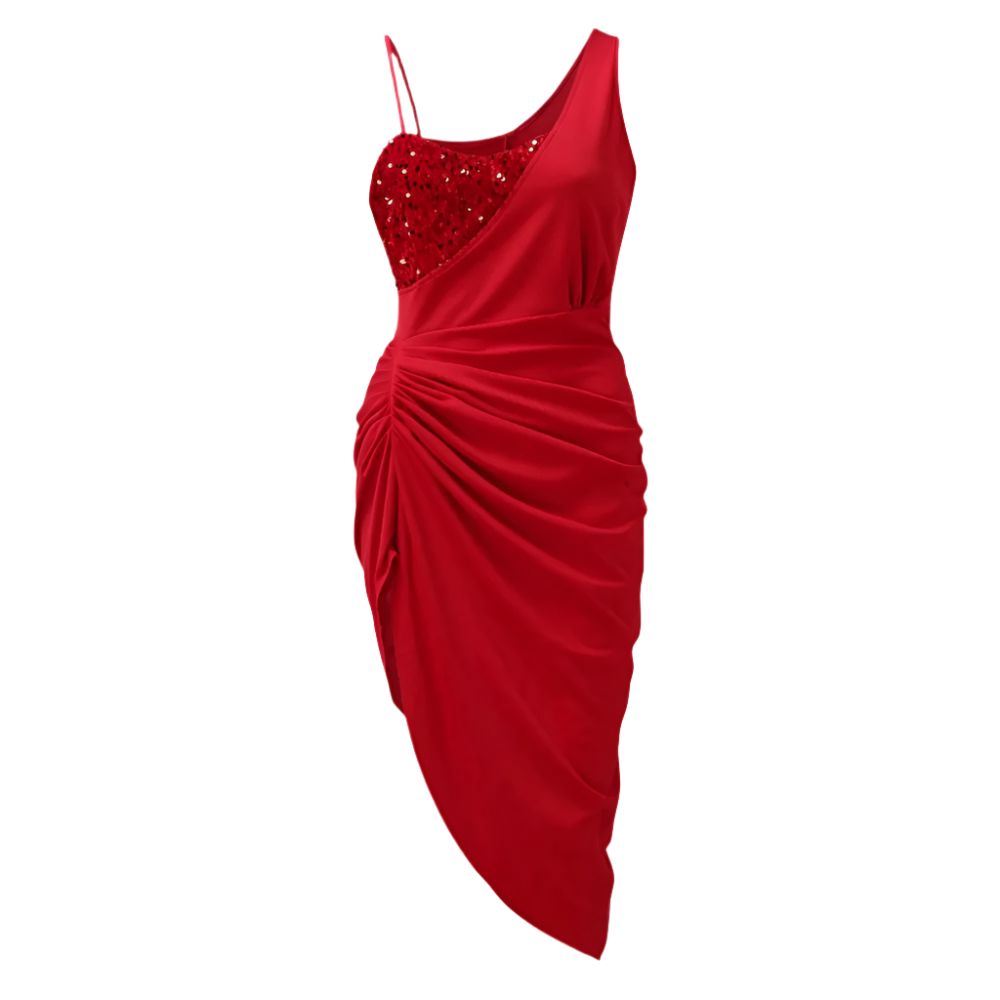 VALERIA | Asymmetrical Evening Gown with Glittering Bodice 3