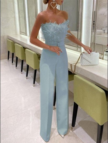 Valérie | Luxury Jumpsuit with Feather Accent 3
