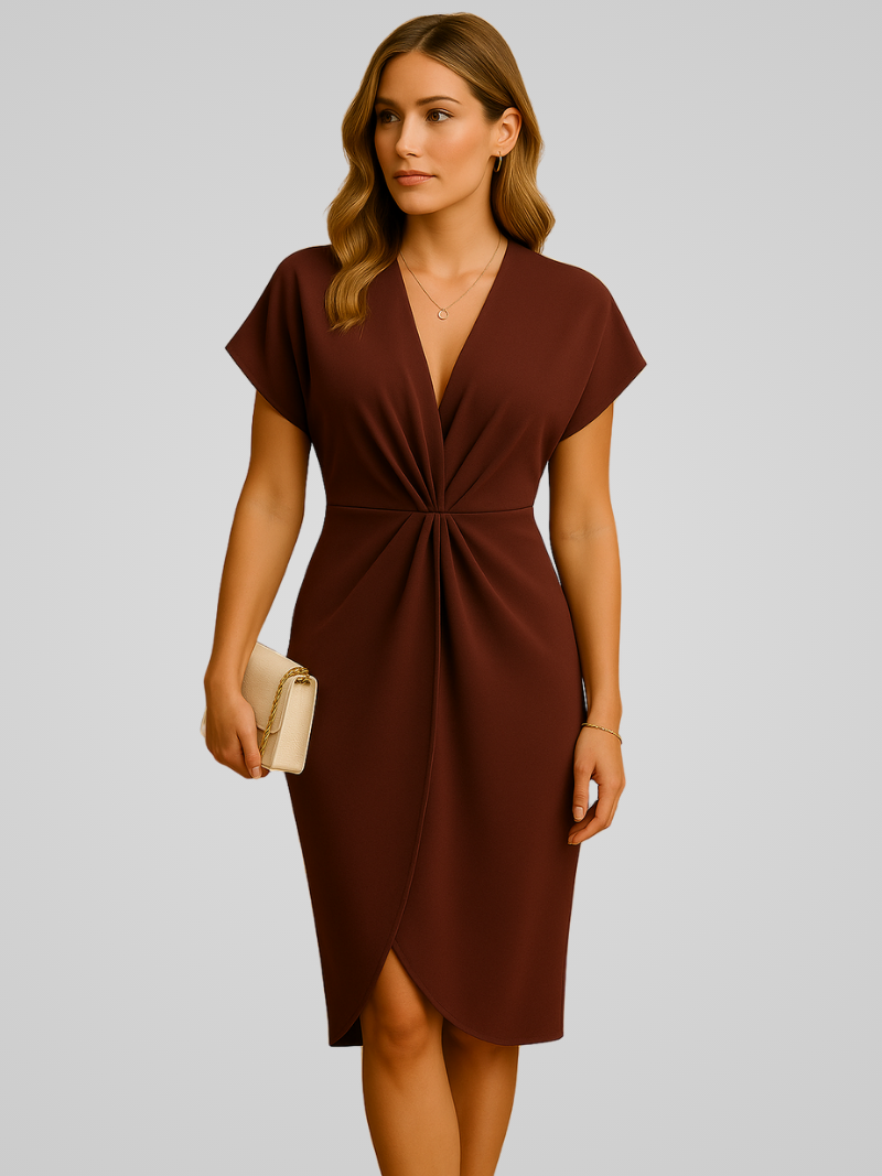 Valerie | Timeless Midi Wrap Dress with Elegant Cut 5