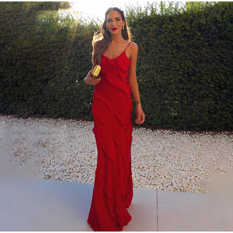 Valerisse | Maxi Dress with Ruffles and Subtle Split 1