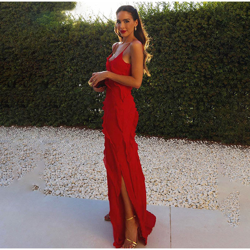 Valerisse | Maxi Dress with Ruffles and Subtle Split 3