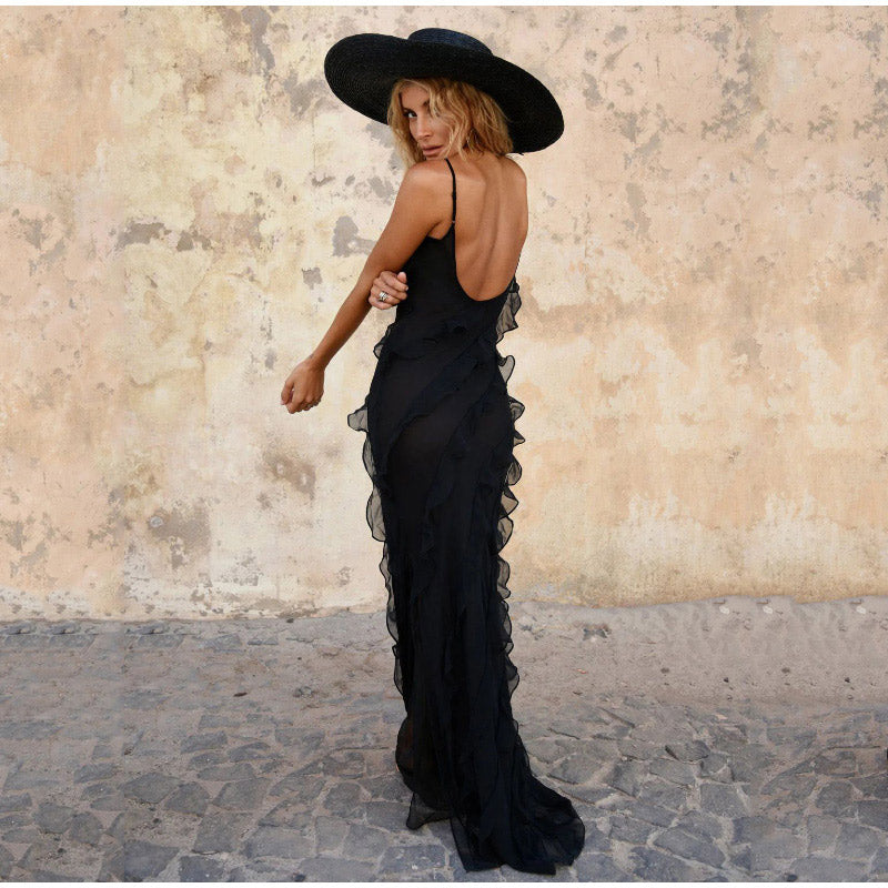 Valerisse | Maxi Dress with Ruffles and Subtle Split 4