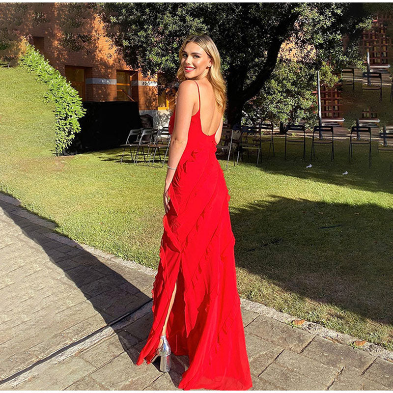 Valerisse | Maxi Dress with Ruffles and Subtle Split 6