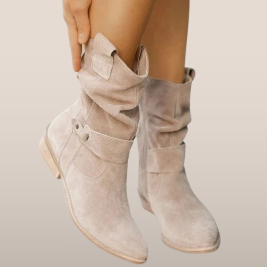 Veloura | Ankle boots with Suede Look and Slouchy Shaft 1