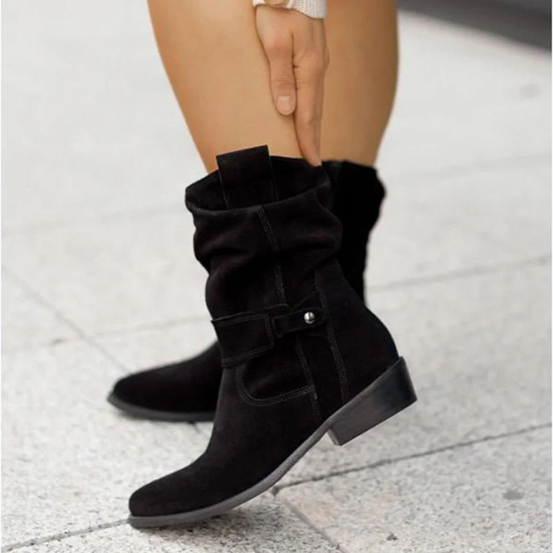 Veloura | Ankle boots with Suede Look and Slouchy Shaft 3