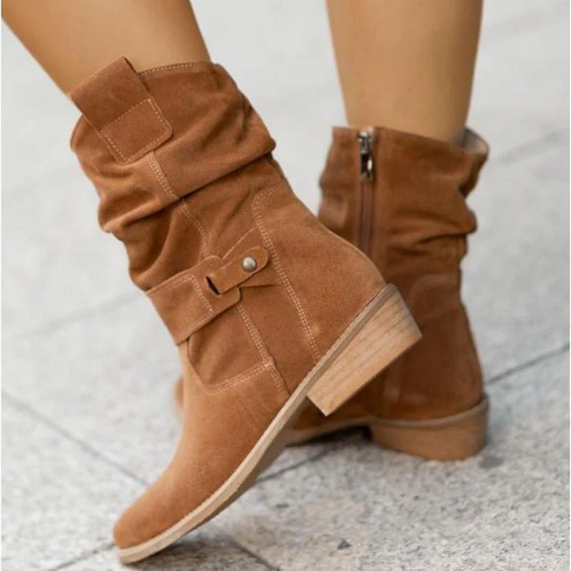 Veloura | Ankle boots with Suede Look and Slouchy Shaft 4