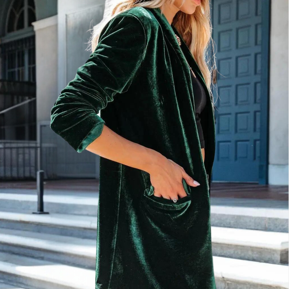 Velveta – Summer Velvet Coat in Elegant Style 3