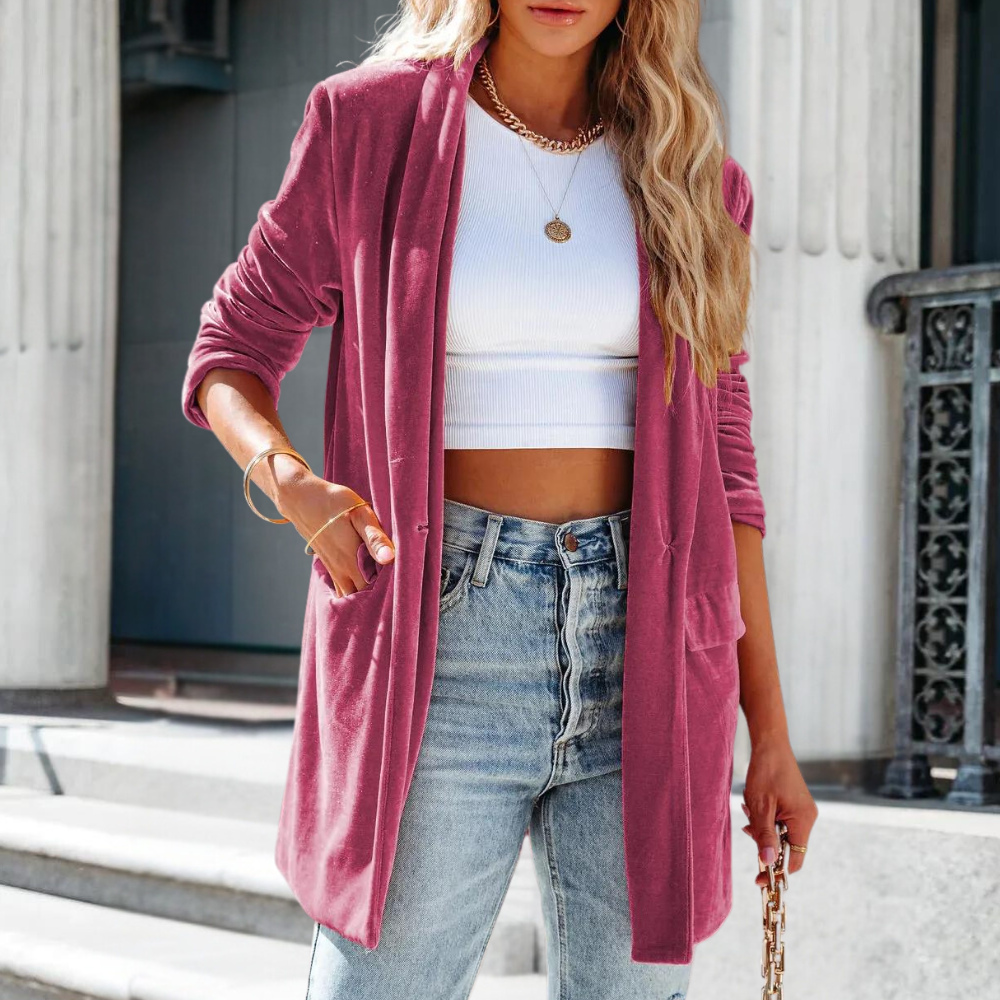 Velveta – Summer Velvet Coat in Elegant Style 5