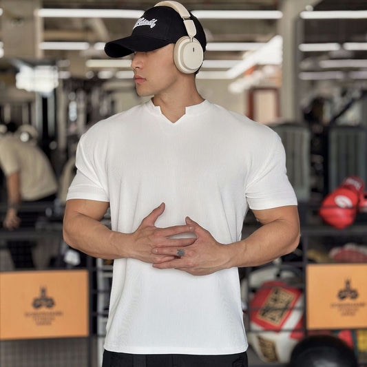 Vera Men's V-Neck T-Shirt | Lightweight Cotton Blend, Casual Style 1