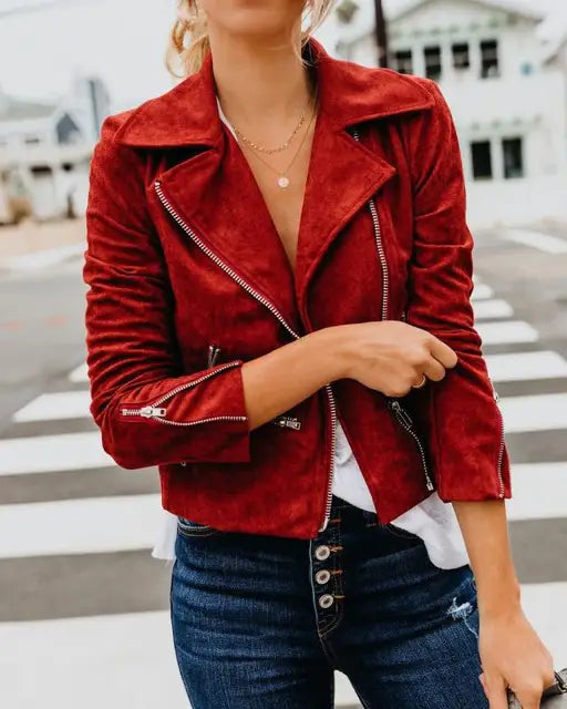 Vera Women's Jacket | Premium Faux Suede, Vintage Style 11