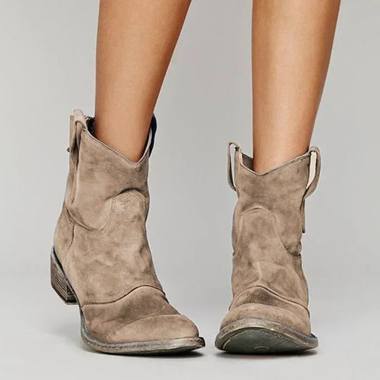WYNONA | Cowboy Ankle Boots with Embroidered Details and a Tough Twist 0