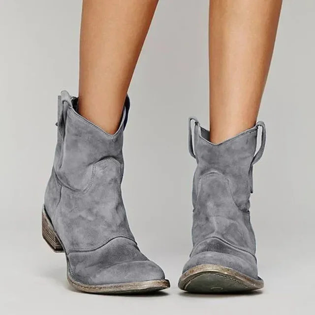 WYNONA | Cowboy Ankle Boots with Embroidered Details and a Tough Twist 3