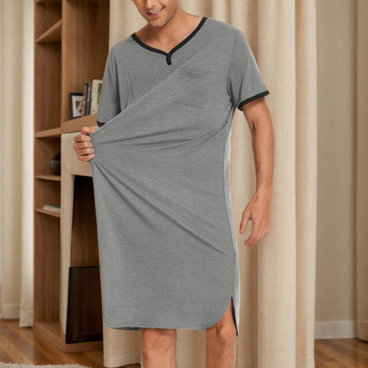 Wade Men's Night Dress | Breathable Cotton, Casual Comfort 0