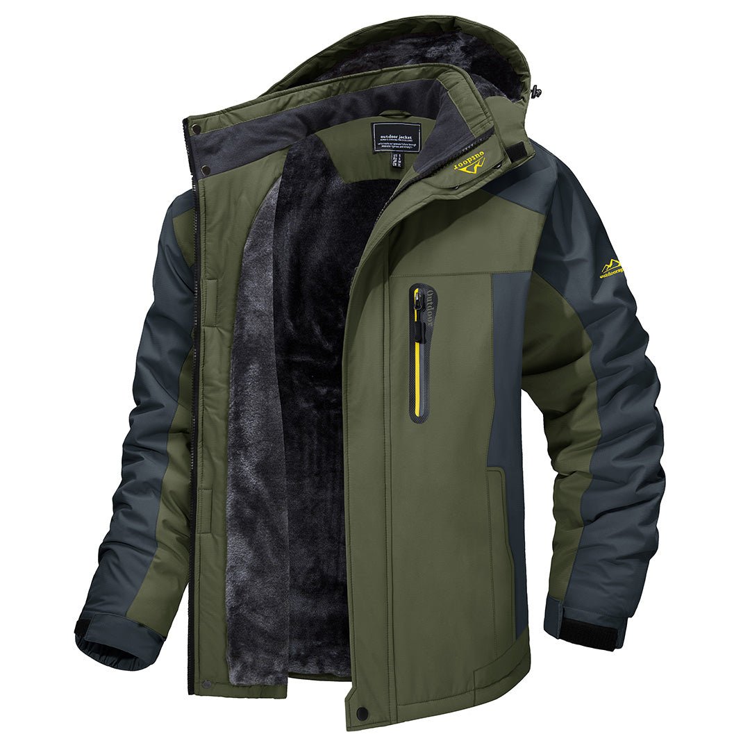 Waterproof and windproof men's outdoor jacket | Padded winter jacket with hood 0