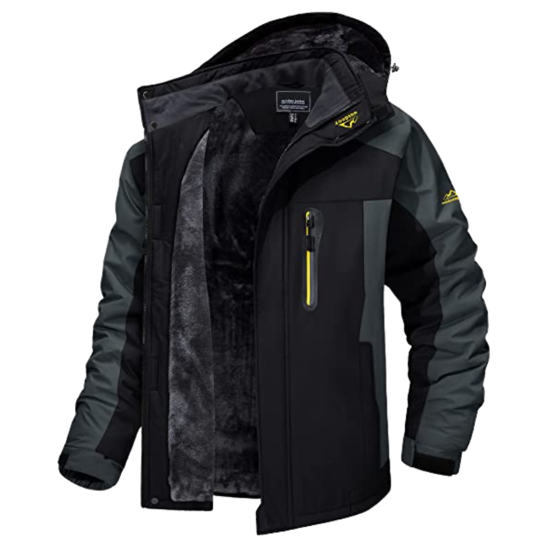 Waterproof and windproof men's outdoor jacket | Padded winter jacket with hood 3