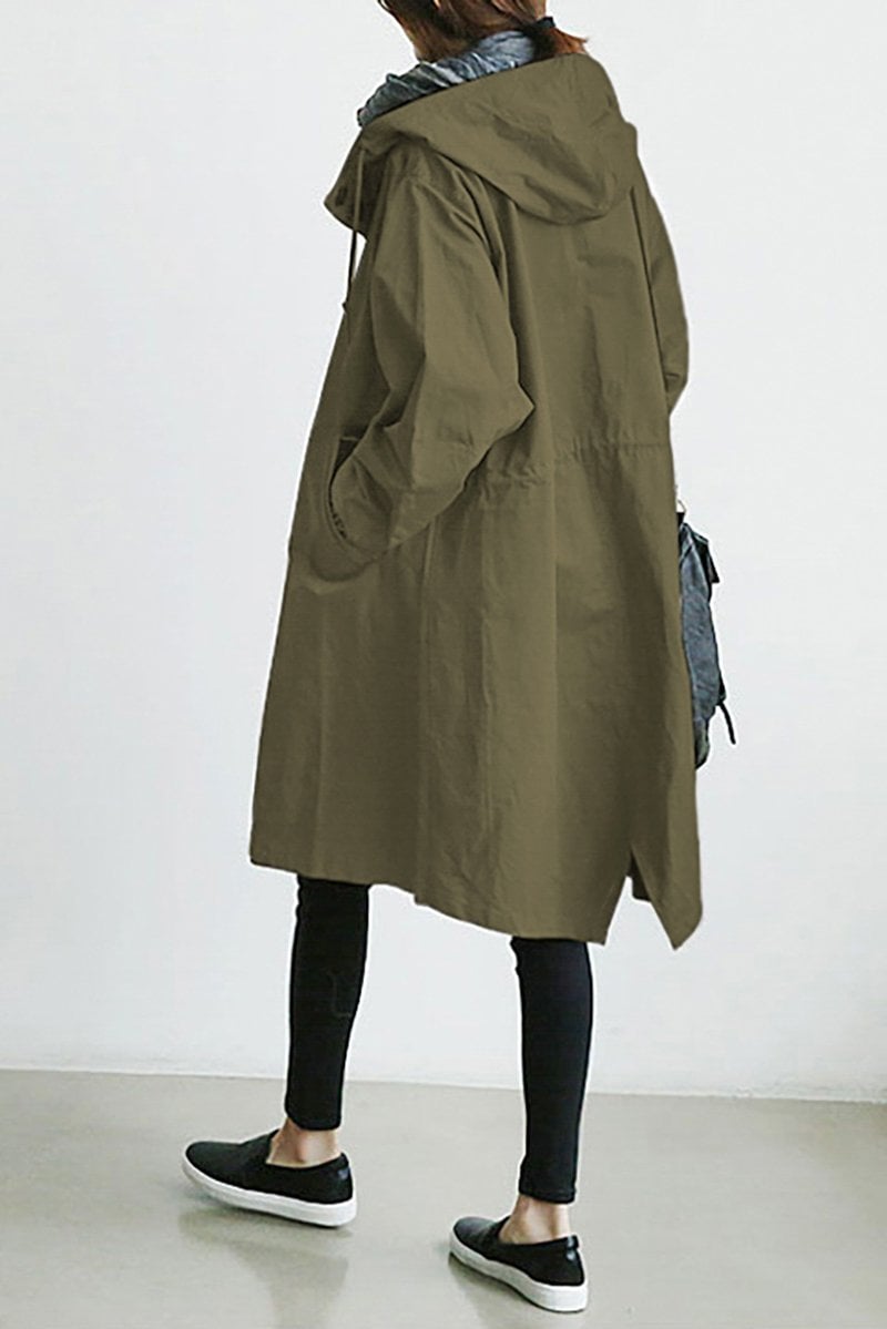 Waterproof women's hooded trench coat | Stylish transitional jacket for spring and autumn 3