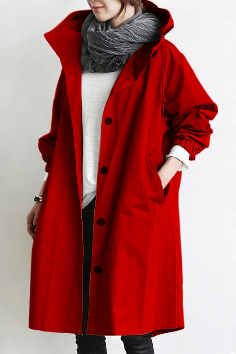 Waterproof women's hooded trench coat | Stylish transitional jacket for spring and autumn 6