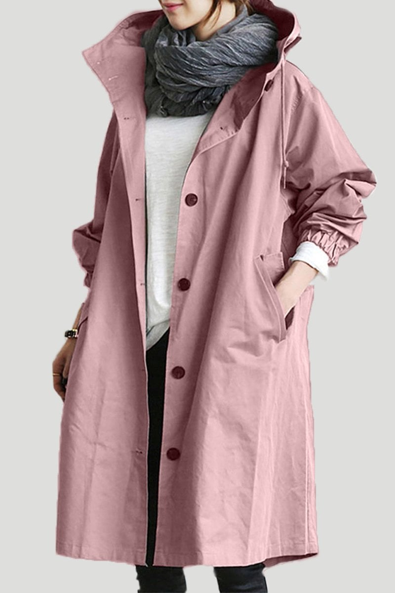 Waterproof women's hooded trench coat | Stylish transitional jacket for spring and autumn 8