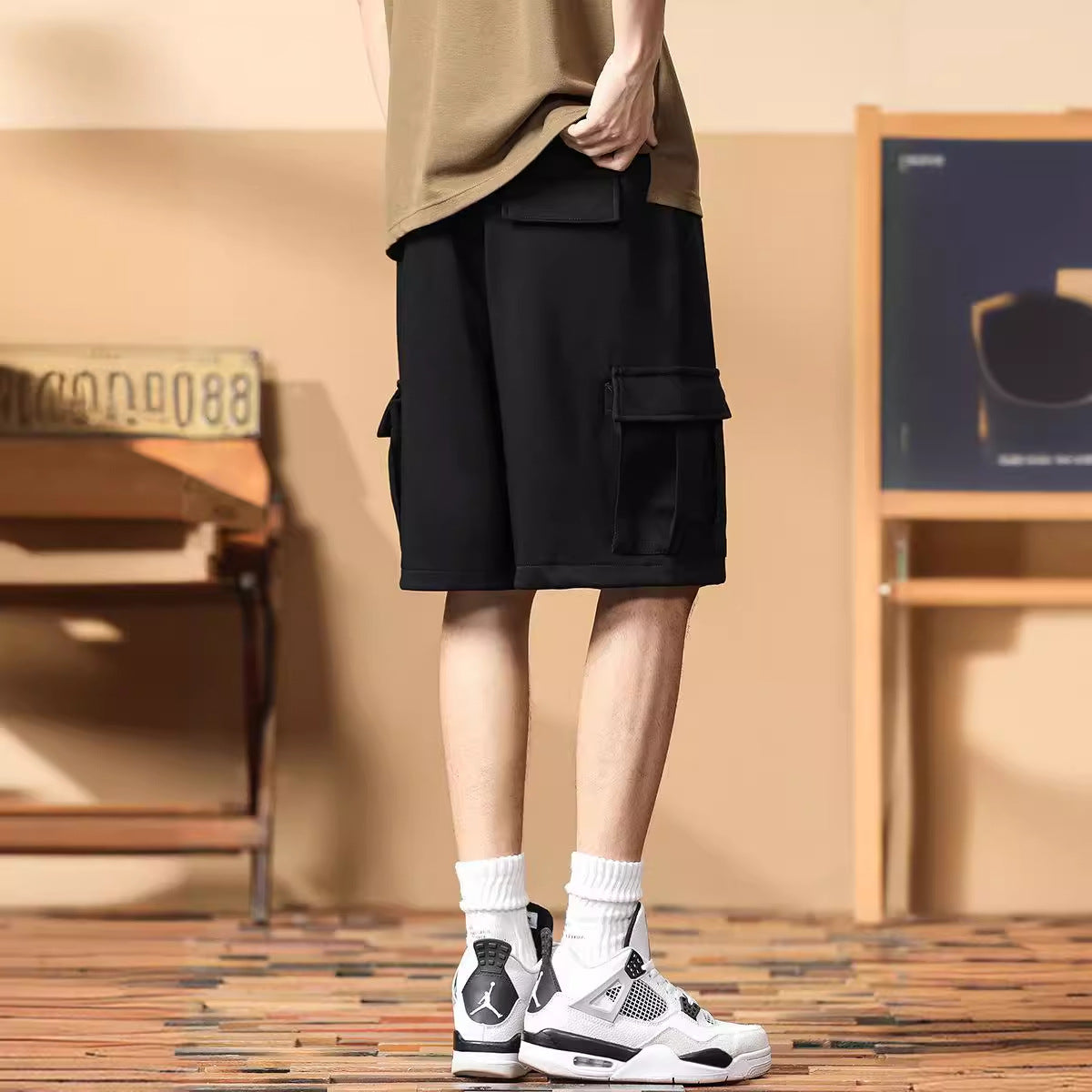 Wavy Men's Cargo Sports Shorts | Relaxed Fit, Versatile 3