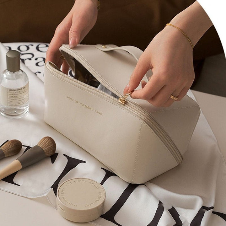 Wendy Women's Makeup Bag | PU Leather and Polyester, Elegant 1