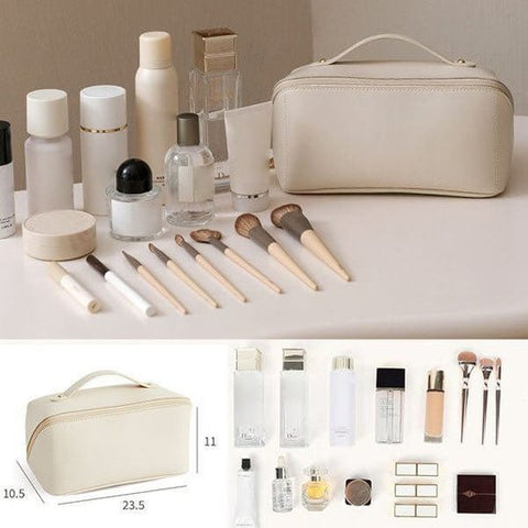 Wendy Women's Makeup Bag | PU Leather and Polyester, Elegant 3