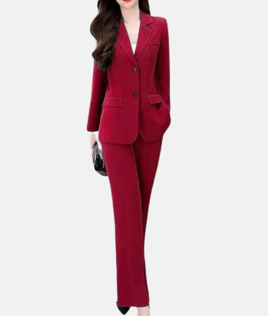 Wendy Women's Pantsuit | Tailored Blazer, Elegant for Festive Occasions 0