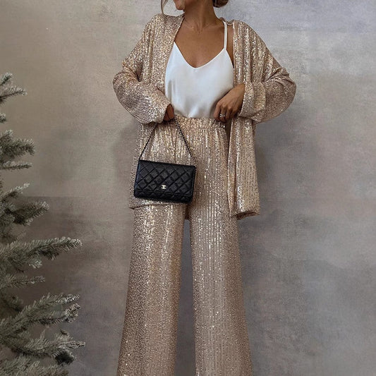 Wendy Women's Suit | High Waist, Sequins, Trendy Design 0