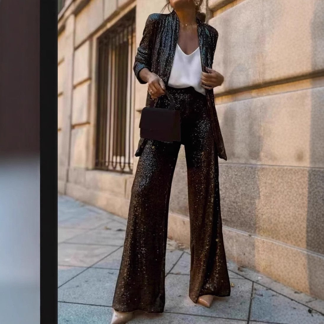 Wendy Women's Suit | High Waist, Sequins, Trendy Design 5