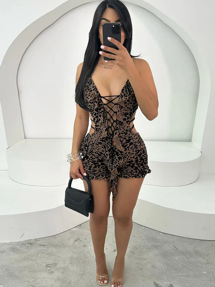 Wild Elegance – Leopard Romper with Luxury Flocking 3