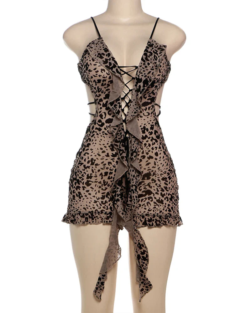 Wild Elegance – Leopard Romper with Luxury Flocking 5