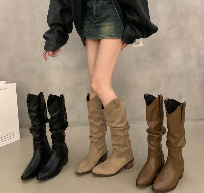 Wille Women's Boots | Suede with Feminine Ruffles, Vintage Brown 6