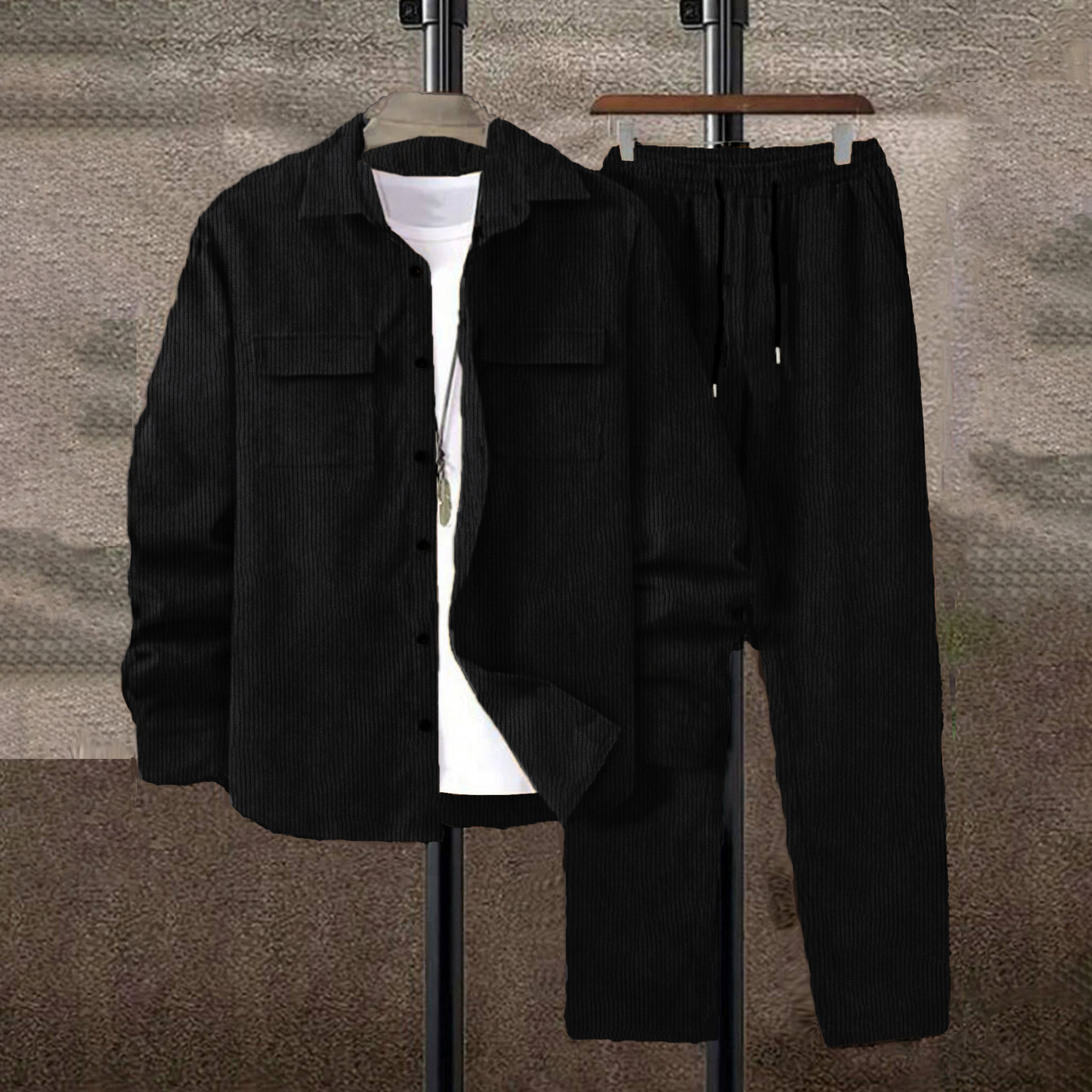 Willem Black Men's Suit | Timeless Tweed, Elegant 1