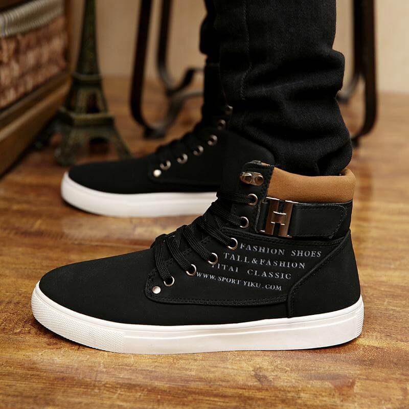 Willem Men's Ankle Boots | Black Ankle Boots with Heel, Comfortable and Non-Slip 4