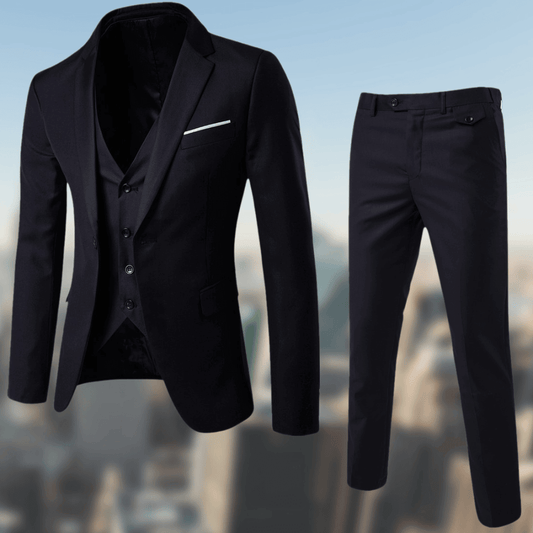 Wolff Black Men's Suit | Comfortable Wool Blend, Timelessly Elegant 0