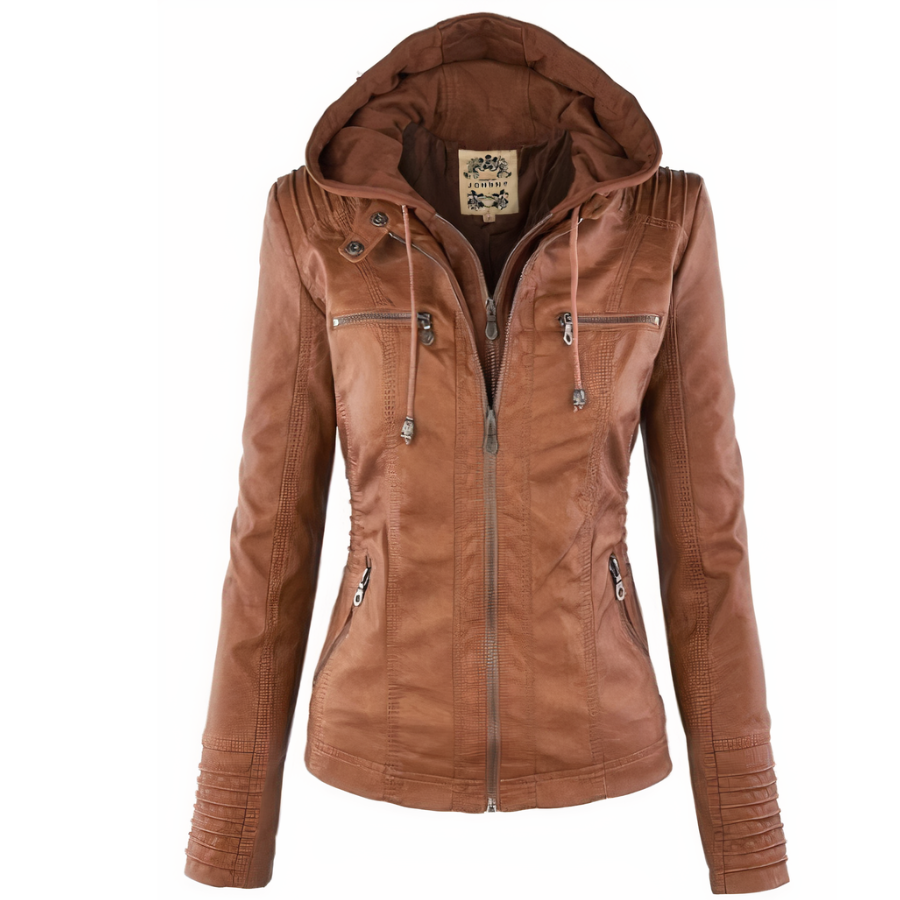 Wolff Women's Leather Jacket | PU Leather, Thermal Lining, Elegant 0