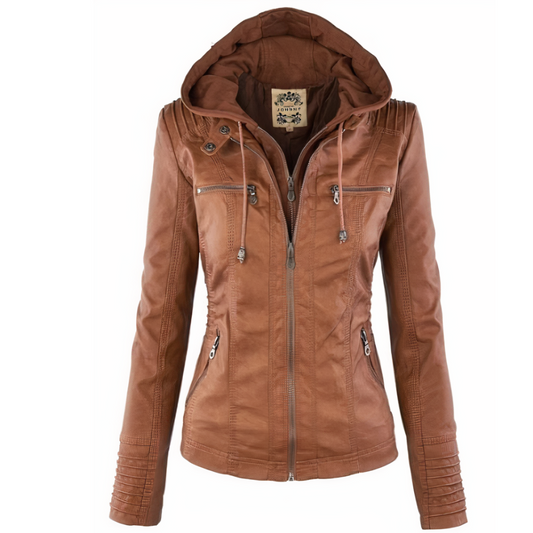 Wolff Women's Leather Jacket | PU Leather, Thermal Lining, Elegant 0