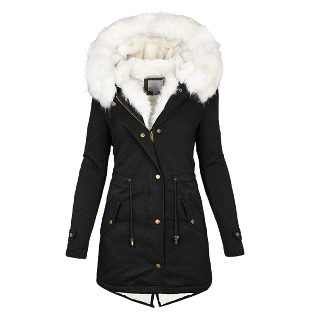 Wolff Women's Winter Coat | Fleece Lining, Windproof, Long Cut 0