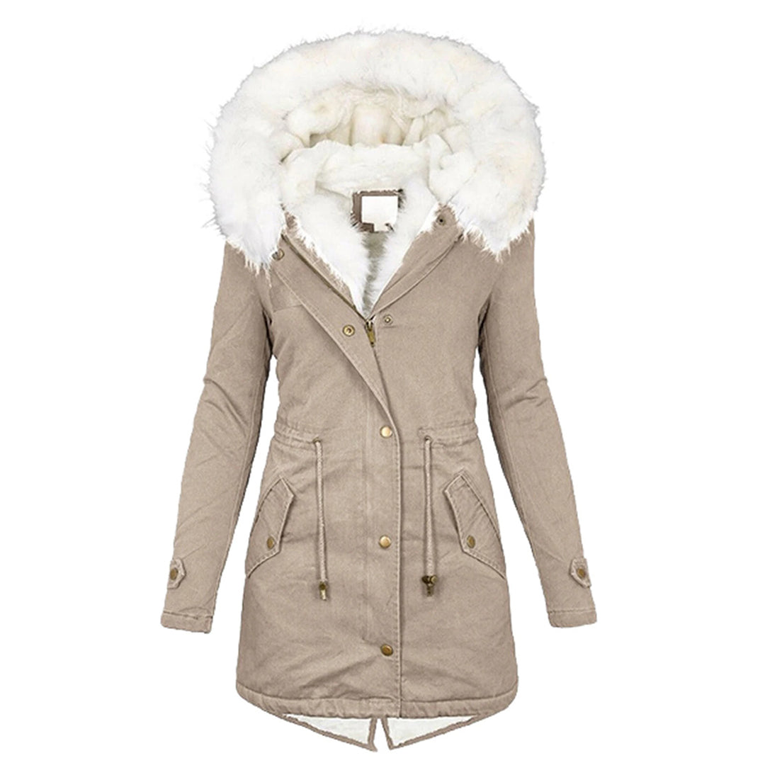 Wolff Women's Winter Coat | Fleece Lining, Windproof, Long Cut 2
