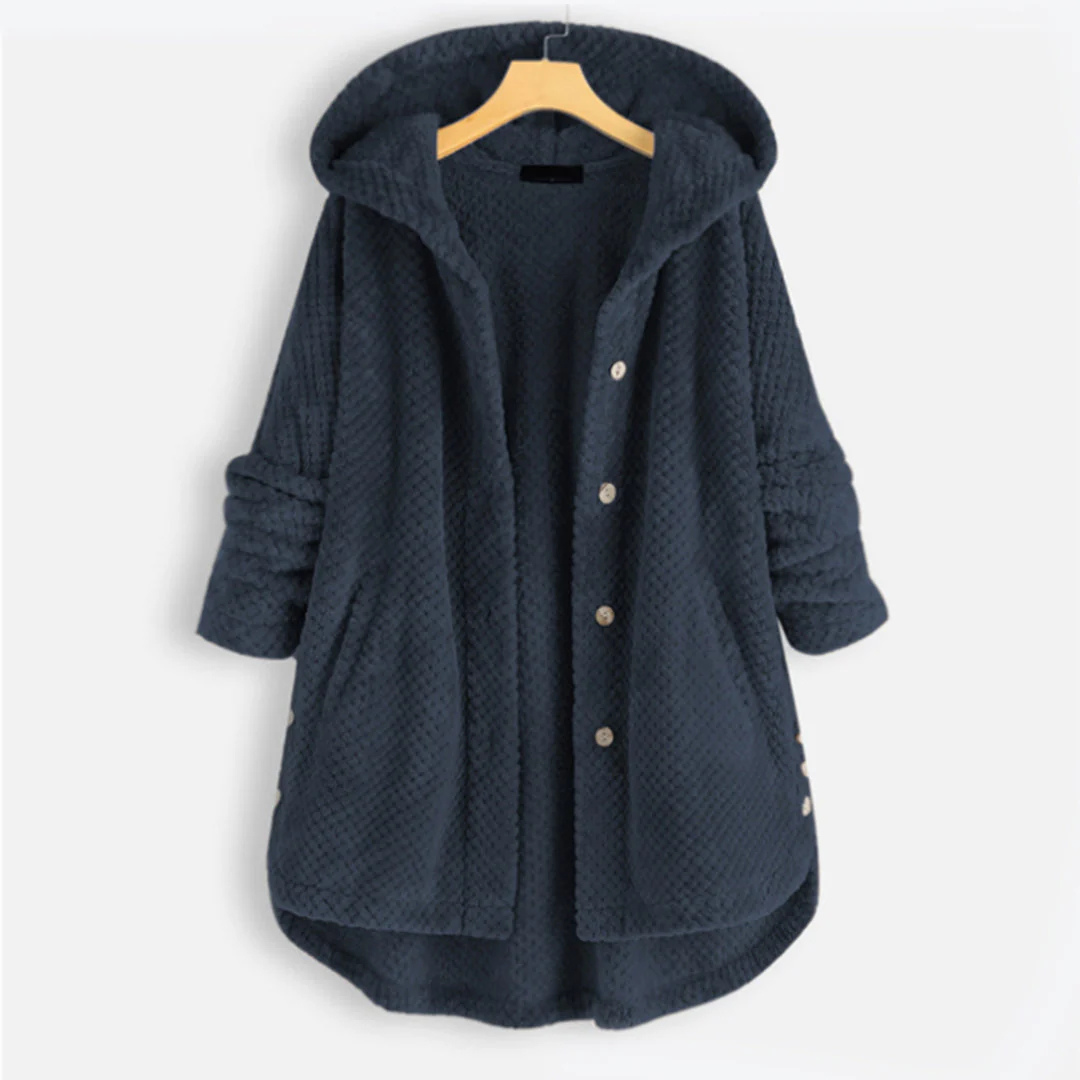 Women's Hooded Button-Down Jacket | Warm 0