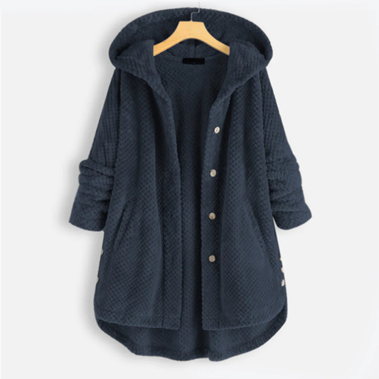 Women's Hooded Button-Down Jacket | Warm 0